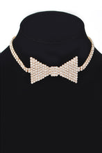 Load image into Gallery viewer, Rhinestone Bow Tie Iconic Choker Necklace
