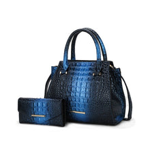 Load image into Gallery viewer, MKF Bently Croc-Embossed Tote &amp; Wallet Set
