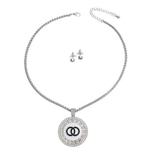 Load image into Gallery viewer, Silver and White Infinity Pendant Necklace
