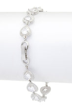 Load image into Gallery viewer, CZ Heart Station Tennis Bracelet

