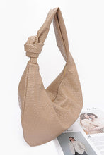 Cargar imagen en el visor de la galería, Knotted Handle Embossed Faux Leather Shoulder Bag
