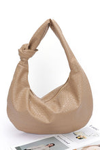Cargar imagen en el visor de la galería, Knotted Handle Embossed Faux Leather Shoulder Bag
