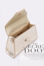 Cargar imagen en el visor de la galería, Croc Embossed Metallic Top Handle Bag
