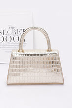 Cargar imagen en el visor de la galería, Croc Embossed Metallic Top Handle Bag
