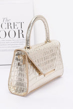 Cargar imagen en el visor de la galería, Croc Embossed Metallic Top Handle Bag
