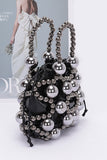 Metallic Beaded Petite Party Swing Bag