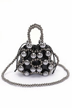 Cargar imagen en el visor de la galería, Metallic Beaded Petite Party Swing Bag
