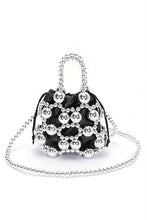 Cargar imagen en el visor de la galería, Metallic Beaded Petite Party Swing Bag
