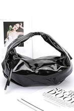Cargar imagen en el visor de la galería, Patent Finish Faux Leather Top Handle Swing Bag
