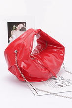 Cargar imagen en el visor de la galería, Patent Finish Faux Leather Top Handle Swing Bag
