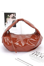 Cargar imagen en el visor de la galería, Patent Finish Faux Leather Top Handle Swing Bag
