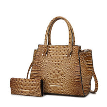 Cargar imagen en el visor de la galería, MKF Collection Viridiana Croc-Embossed Tote Bag
