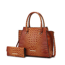 Cargar imagen en el visor de la galería, MKF Collection Viridiana Croc-Embossed Tote Bag
