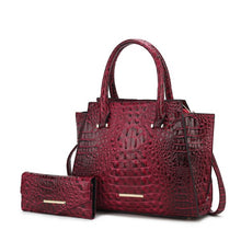 Cargar imagen en el visor de la galería, MKF Collection Viridiana Croc-Embossed Tote Bag
