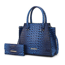 Cargar imagen en el visor de la galería, MKF Collection Viridiana Croc-Embossed Tote Bag
