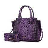 MKF Collection Viridiana Croc-Embossed Tote Bag