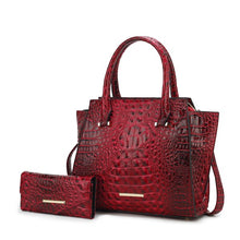 Cargar imagen en el visor de la galería, MKF Collection Viridiana Croc-Embossed Tote Bag
