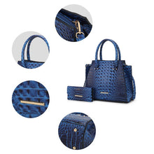 Cargar imagen en el visor de la galería, MKF Collection Viridiana Croc-Embossed Tote Bag
