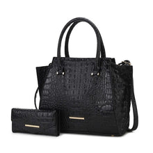 Cargar imagen en el visor de la galería, MKF Collection Viridiana Croc-Embossed Tote Bag
