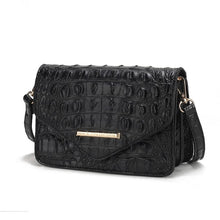 Cargar imagen en el visor de la galería, MKF Vanta Solid Croc-Embossed Saddle Bag by Mia K
