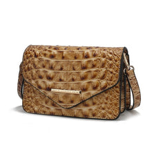 Cargar imagen en el visor de la galería, MKF Vanta Solid Croc-Embossed Saddle Bag by Mia K
