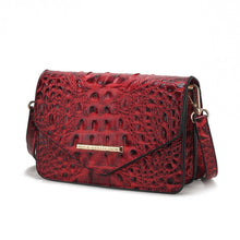 Cargar imagen en el visor de la galería, MKF Vanta Solid Croc-Embossed Saddle Bag by Mia K
