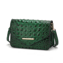 Cargar imagen en el visor de la galería, MKF Vanta Solid Croc-Embossed Saddle Bag by Mia K
