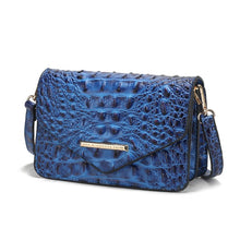 Cargar imagen en el visor de la galería, MKF Vanta Solid Croc-Embossed Saddle Bag by Mia K
