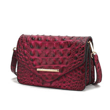 Cargar imagen en el visor de la galería, MKF Vanta Solid Croc-Embossed Saddle Bag by Mia K
