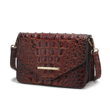 Cargar imagen en el visor de la galería, MKF Vanta Solid Croc-Embossed Saddle Bag by Mia K
