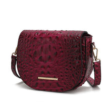 Cargar imagen en el visor de la galería, MKF Amalia Solid Croc-Embossed Crossbody Bag
