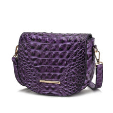 Cargar imagen en el visor de la galería, MKF Amalia Solid Croc-Embossed Crossbody Bag
