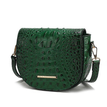 Cargar imagen en el visor de la galería, MKF Amalia Solid Croc-Embossed Crossbody Bag
