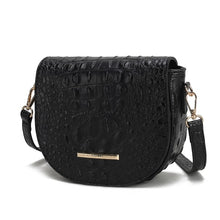 Cargar imagen en el visor de la galería, MKF Amalia Solid Croc-Embossed Crossbody Bag
