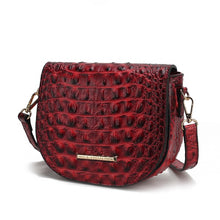 Cargar imagen en el visor de la galería, MKF Amalia Solid Croc-Embossed Crossbody Bag
