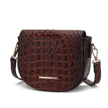 Cargar imagen en el visor de la galería, MKF Amalia Solid Croc-Embossed Crossbody Bag
