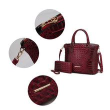 Load image into Gallery viewer, MKF Liora Croc Embossed Tote and Set by Mia K
