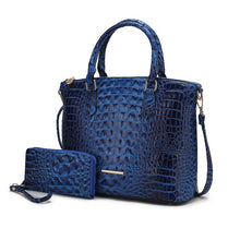 Load image into Gallery viewer, MKF Liora Croc Embossed Tote and Set by Mia K
