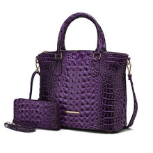 Load image into Gallery viewer, MKF Liora Croc Embossed Tote and Set by Mia K

