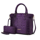 MKF Liora Croc Embossed Tote and Set by Mia K