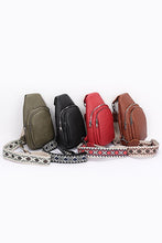 Cargar imagen en el visor de la galería, Guitar Strap Iconic Faux Leather Sling Bag

