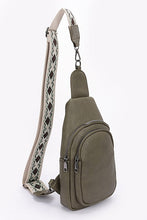 Cargar imagen en el visor de la galería, Guitar Strap Iconic Faux Leather Sling Bag
