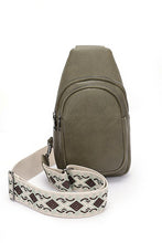 Cargar imagen en el visor de la galería, Guitar Strap Iconic Faux Leather Sling Bag

