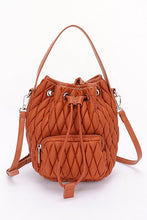 Cargar imagen en el visor de la galería, Nylon Quilted Puffer Convertible Bucket Bag
