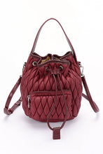Cargar imagen en el visor de la galería, Nylon Quilted Puffer Convertible Bucket Bag
