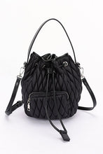 Cargar imagen en el visor de la galería, Nylon Quilted Puffer Convertible Bucket Bag
