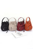 Nylon Quilted Puffer Convertible Bucket Bag