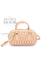 Cargar imagen en el visor de la galería, Faux Leather Quilted Top Handle Swing Bag
