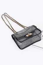 Cargar imagen en el visor de la galería, Rhinestone Mesh Turn Lock Iconic Shoulder Bag
