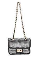 Cargar imagen en el visor de la galería, Rhinestone Mesh Turn Lock Iconic Shoulder Bag
